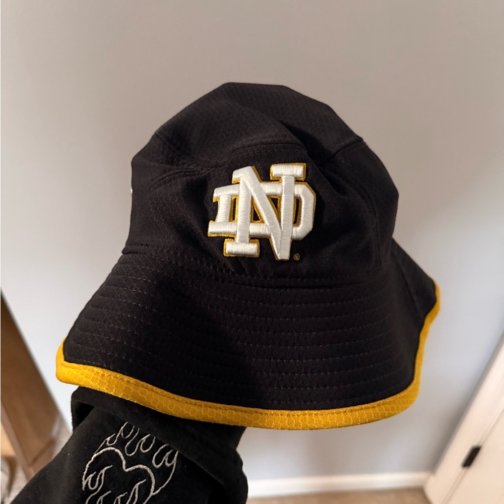 Blue and Gold Bucket Hat with Embroidered ND Logo - Men’s Hat
